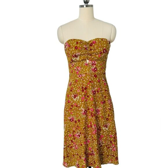 Lulu's Yellow Floral Midi Dress - Picture 3 of 8